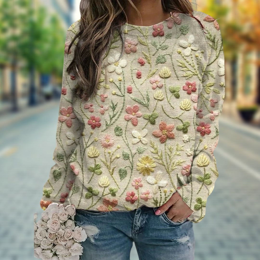 Women's Floral Print Sweater