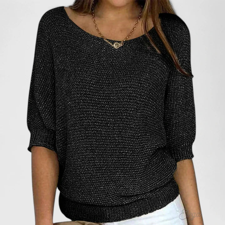Women's Soft Knit Sweater – Black