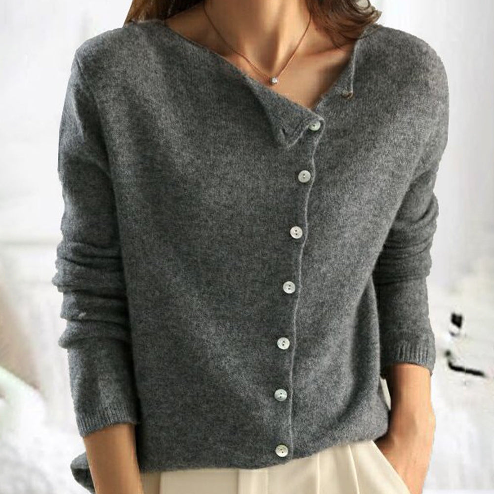 Women's Fine Knit Sweater – Gray