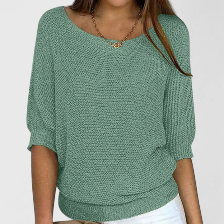 Women's Soft Knit Sweater – Green