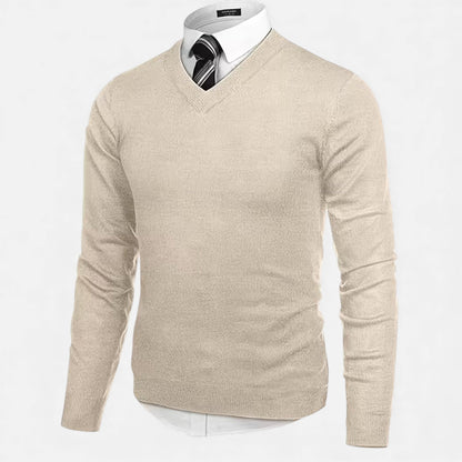Men's V-Neck Longline Cardigan – Khaki