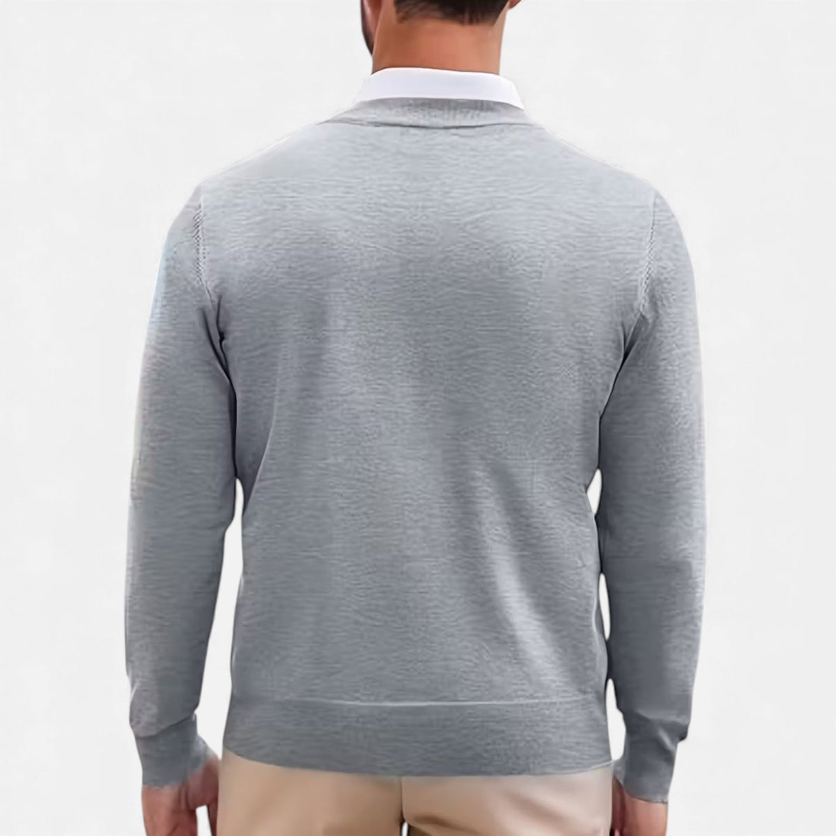 Men's V-Neck Longline Cardigan
