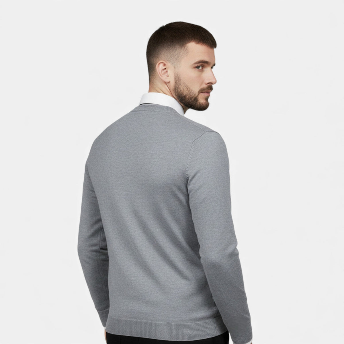 Men's V-Neck Longline Cardigan