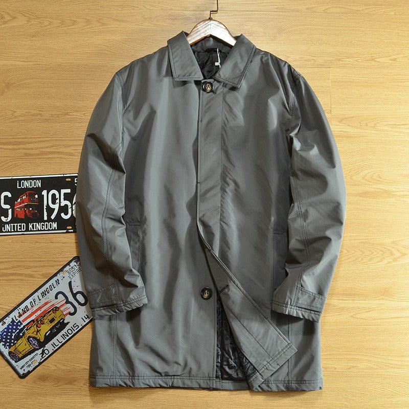 Quilted oversized coat - Gray