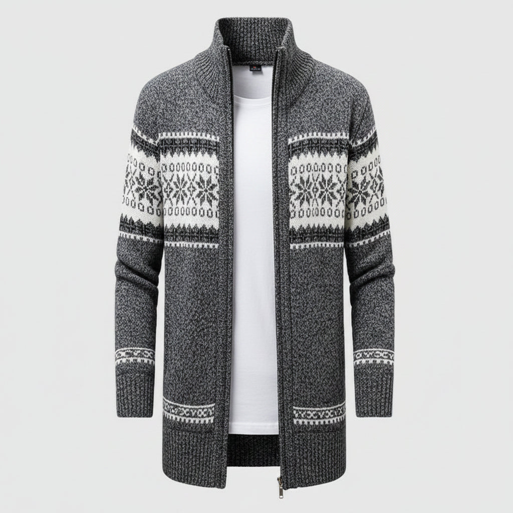 Oversized signature cardigan - Gray