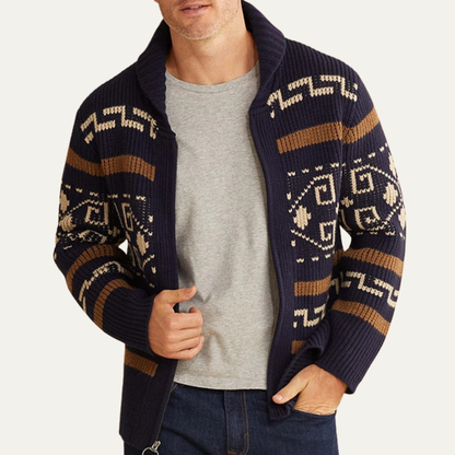 Oversized signature cardigan - Navy Blue