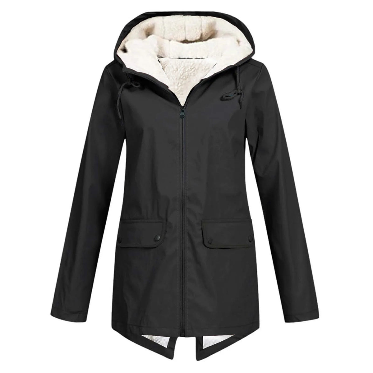 Hooded oversized timeless coat - Black