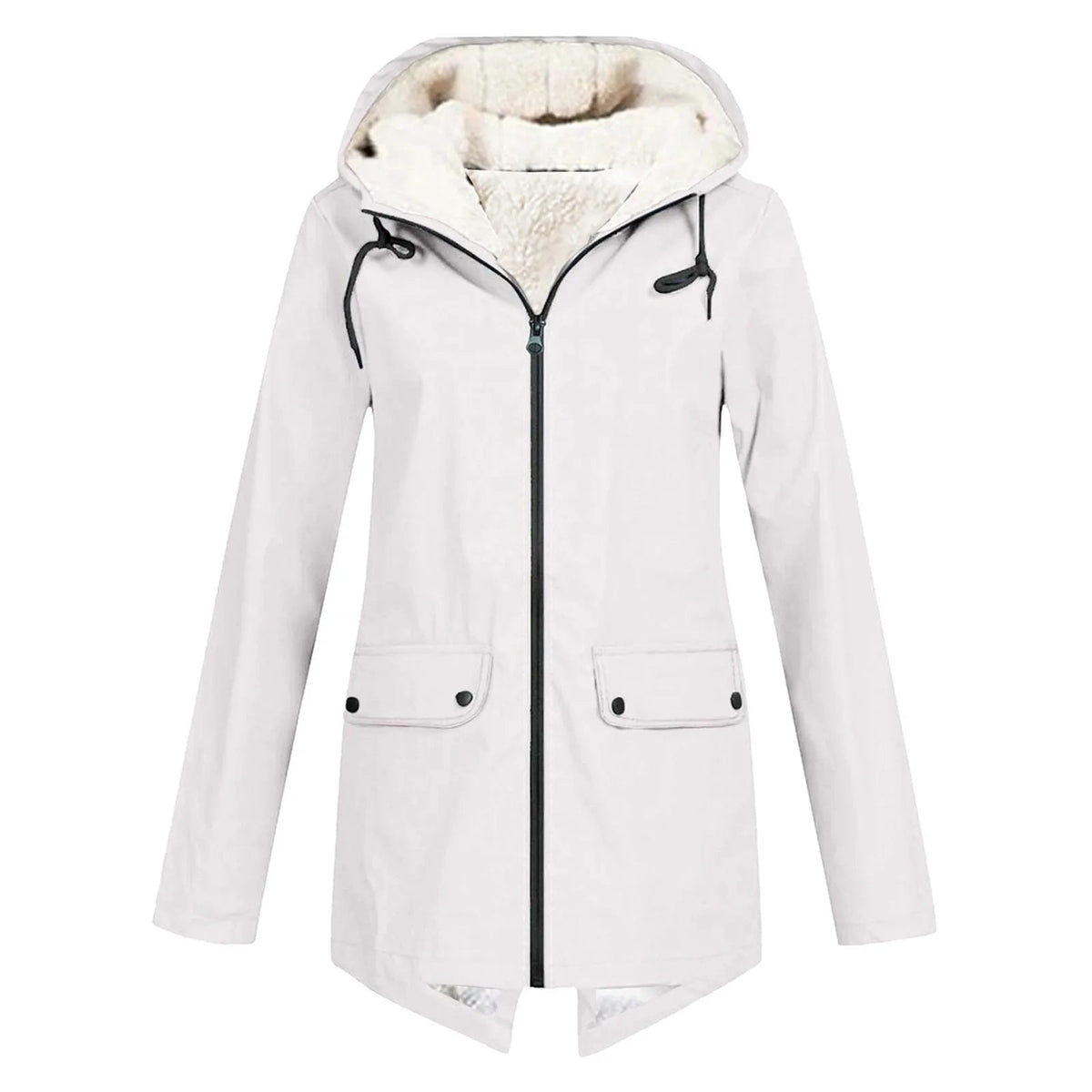 Hooded oversized timeless coat - White
