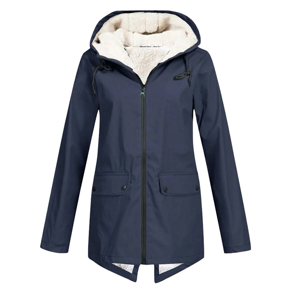 Hooded oversized timeless coat - Navy Blue