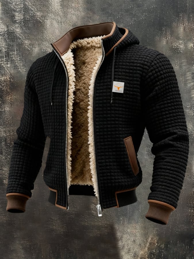 Quilted padded coat - Black