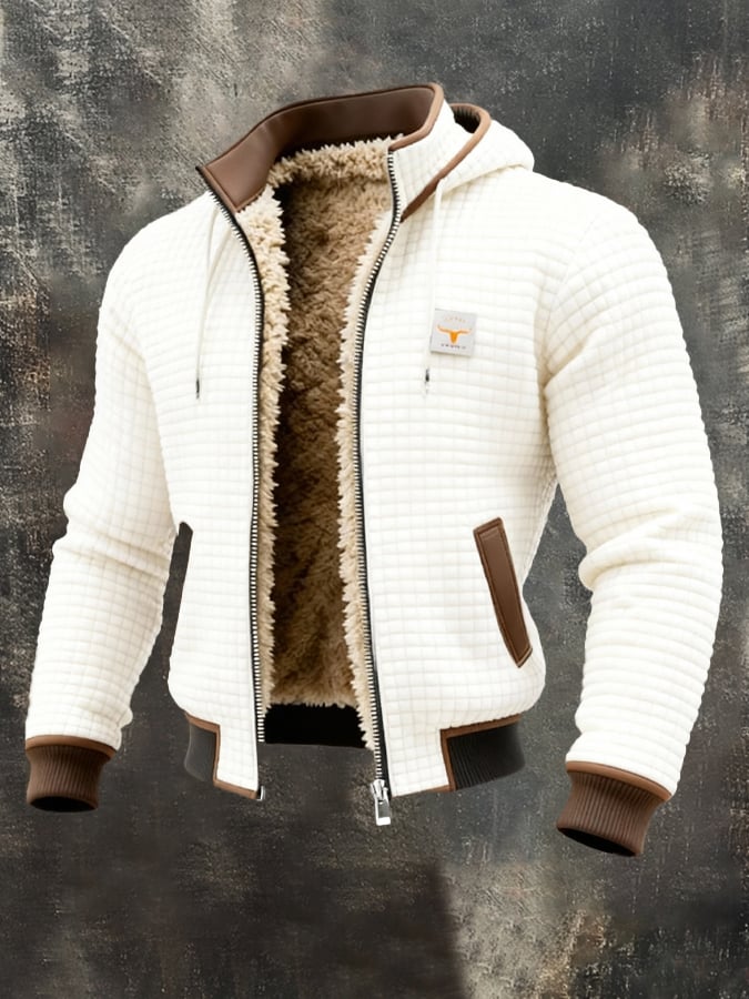 Quilted padded coat - White
