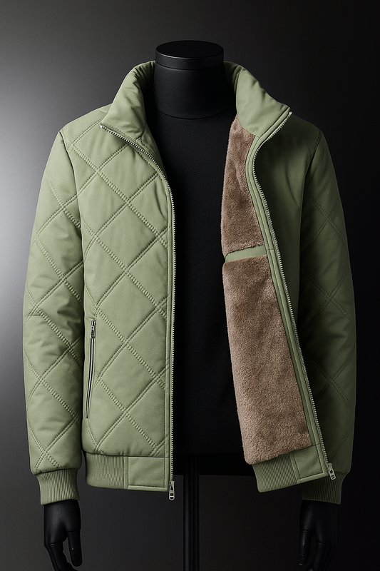 Quilted padded coat - Green