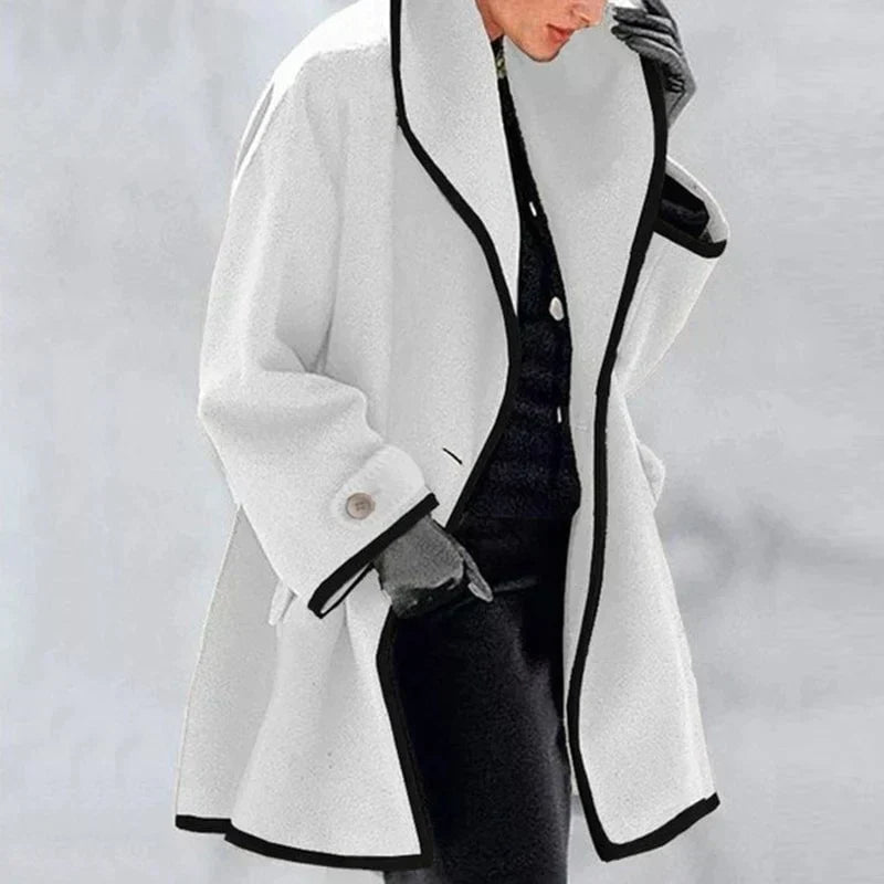 Oversized longline trench coat - White