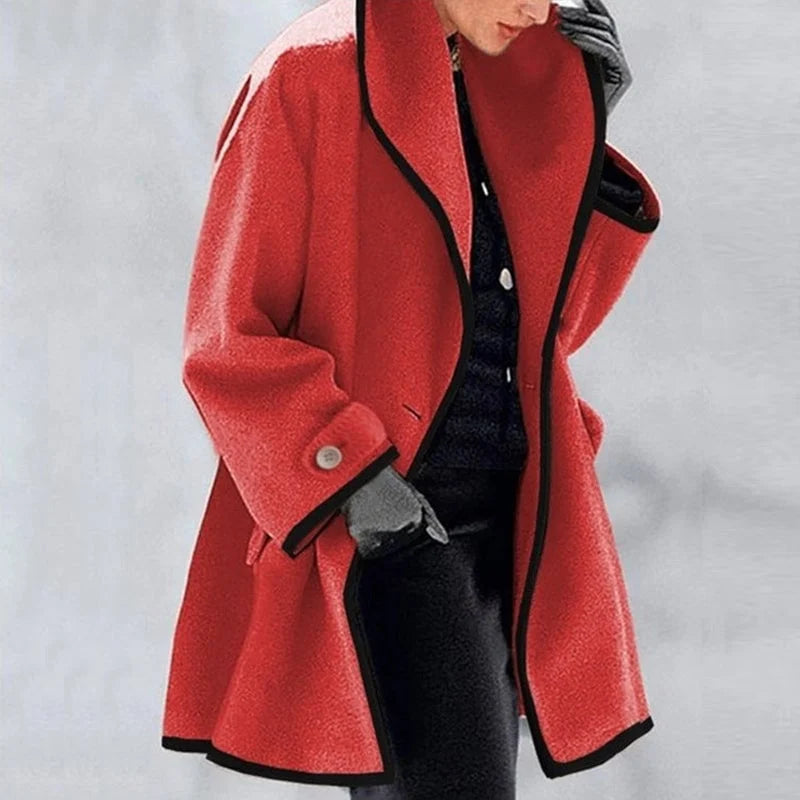 Oversized longline trench coat - Red