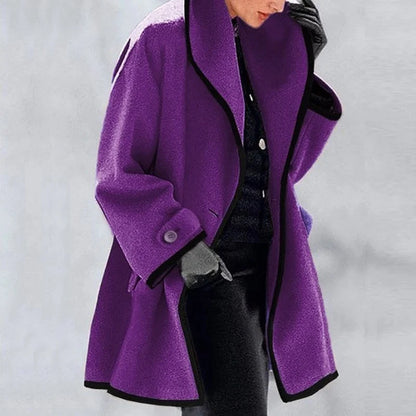 Oversized longline trench coat - Purple