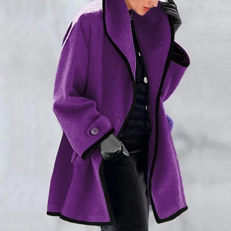 Oversized longline trench coat - Purple