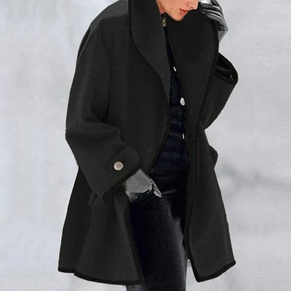 Oversized longline trench coat - Black