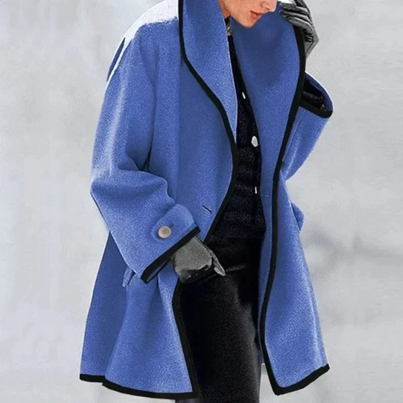 Oversized longline trench coat - Blue