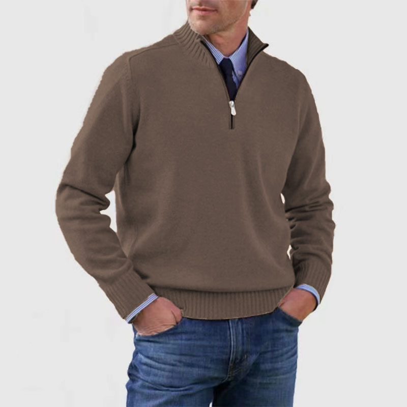 Men's Oversized Longline Cardigan – Brown