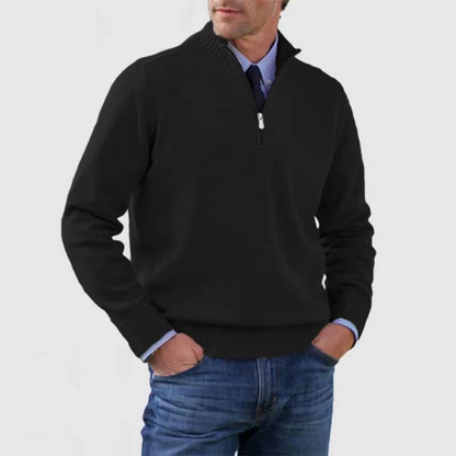Men's Oversized Longline Cardigan – Black