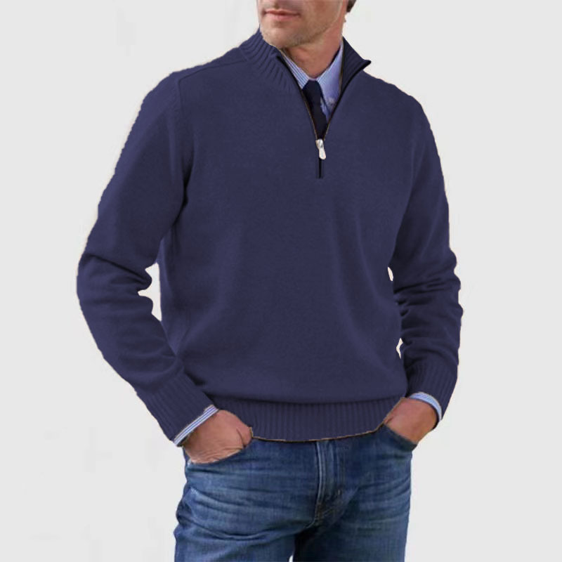 Men's Oversized Longline Cardigan – Navy Blue