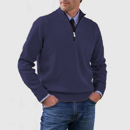 Men's Oversized Longline Cardigan – Navy Blue