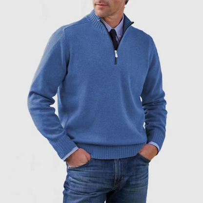 Men's Oversized Longline Cardigan – Blue
