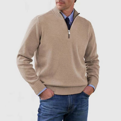 Men's Oversized Longline Cardigan – Beige