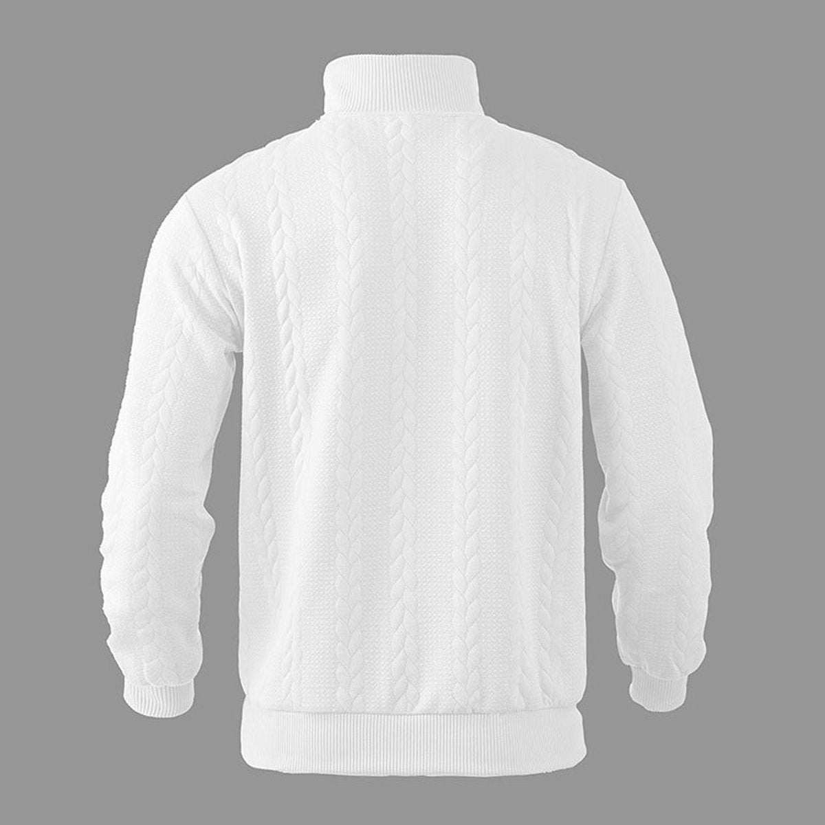 Men's Cable Knit Quarter-Zip Sweater