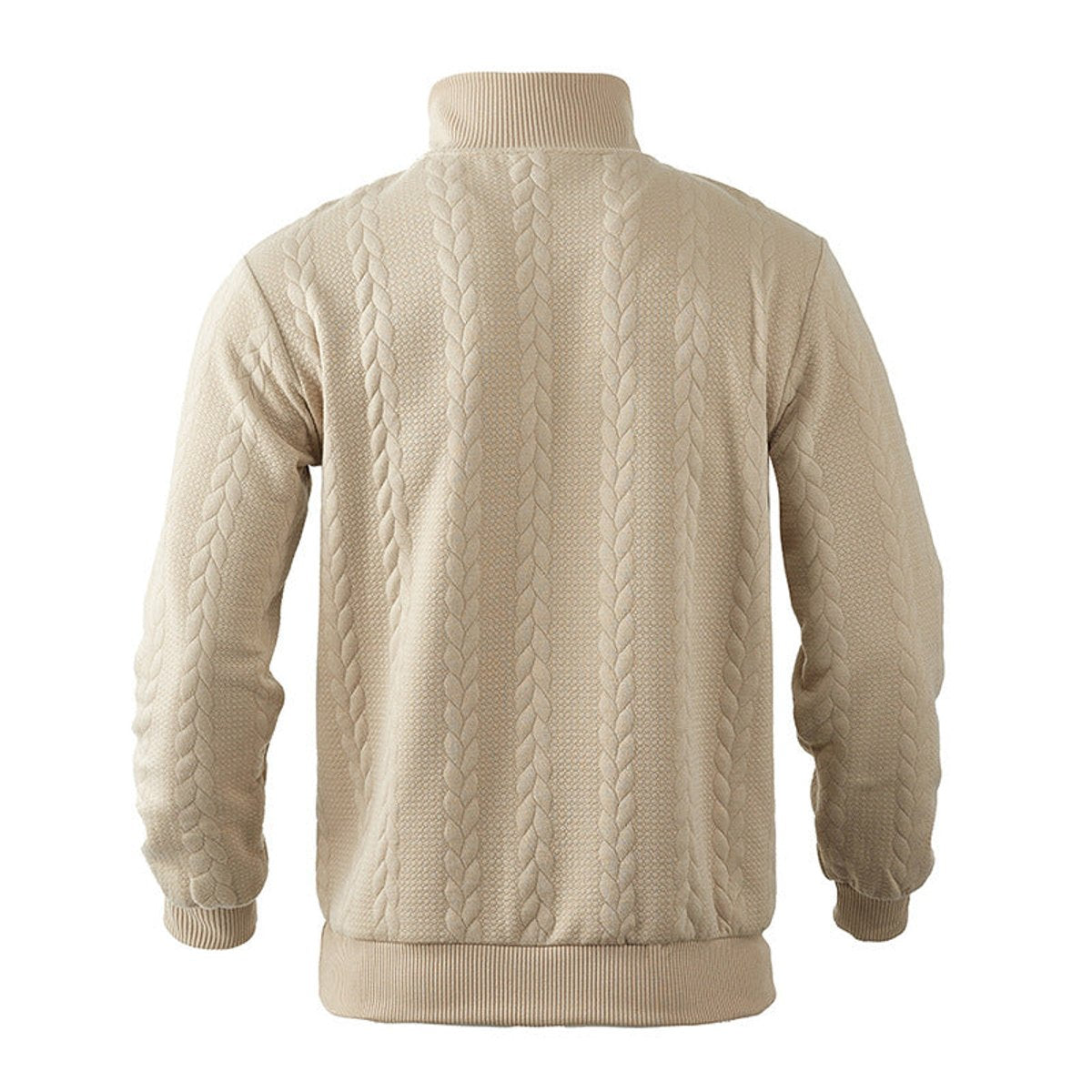 Men's Cable Knit Quarter-Zip Sweater