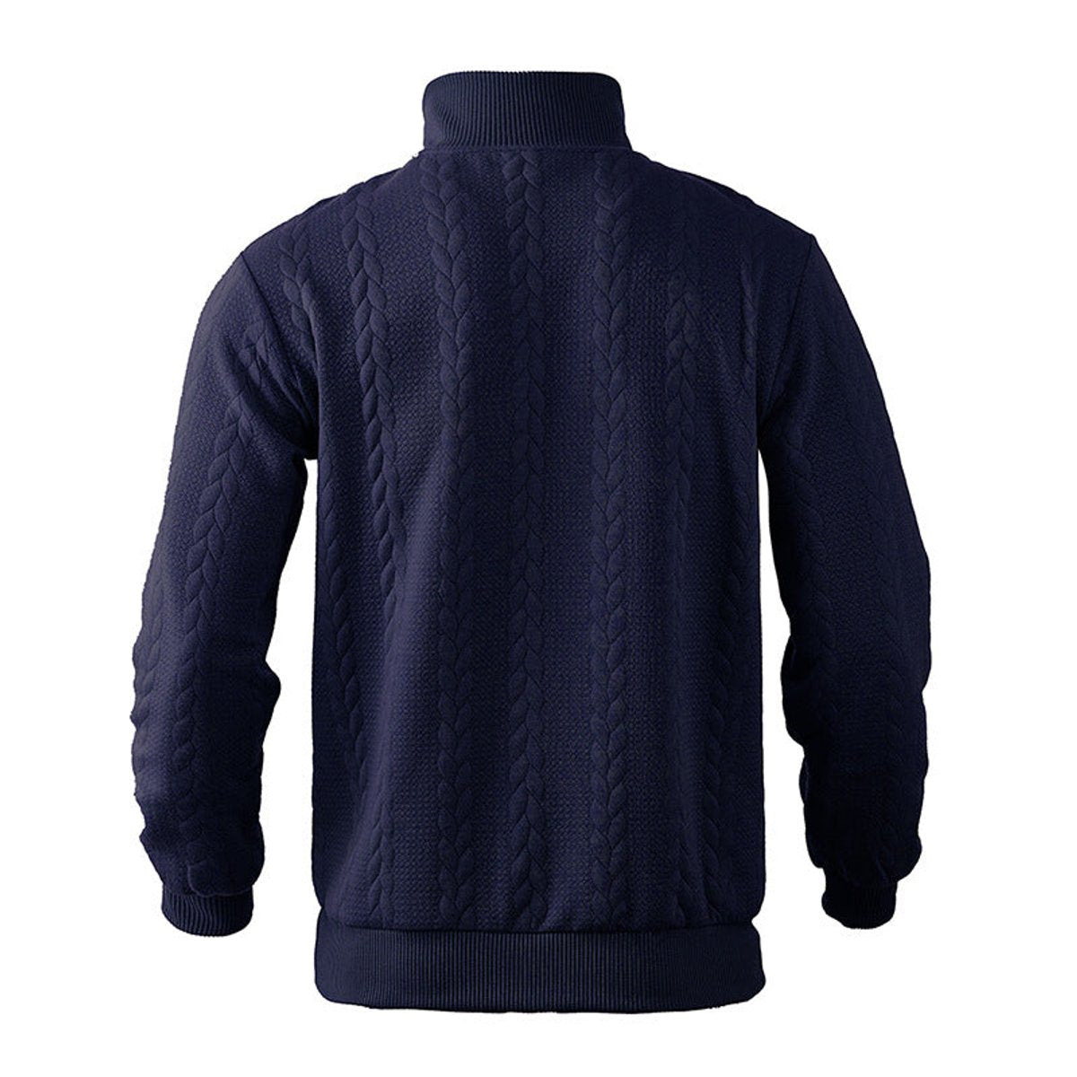 Men's Cable Knit Quarter-Zip Sweater
