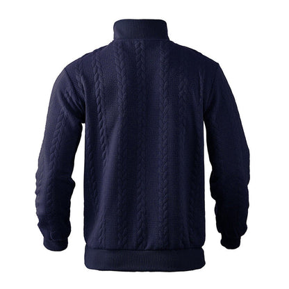 Men's Cable Knit Quarter-Zip Sweater
