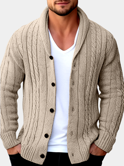 Men's Open-Front Knit Cardigan