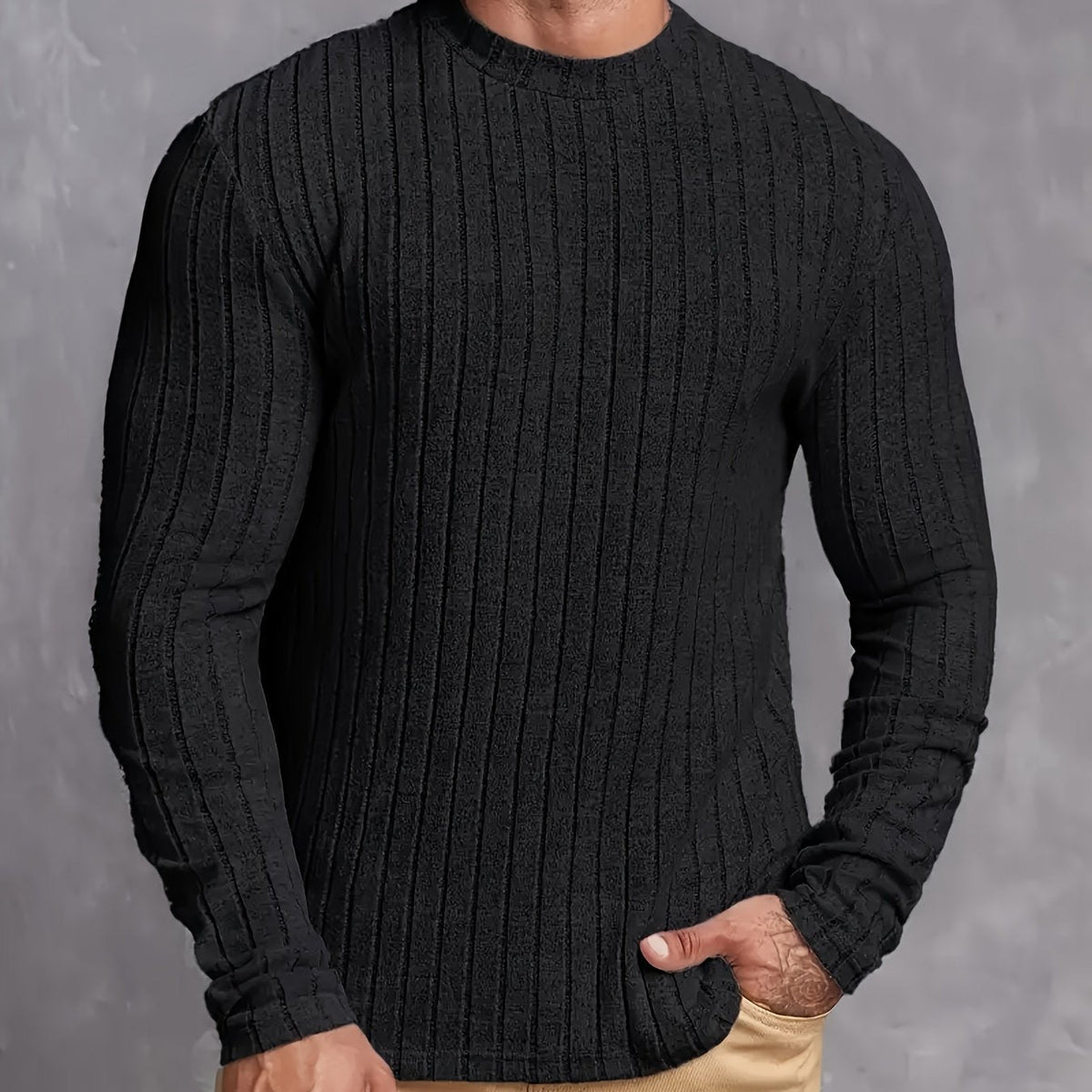 Longline sartorial sweater - Black