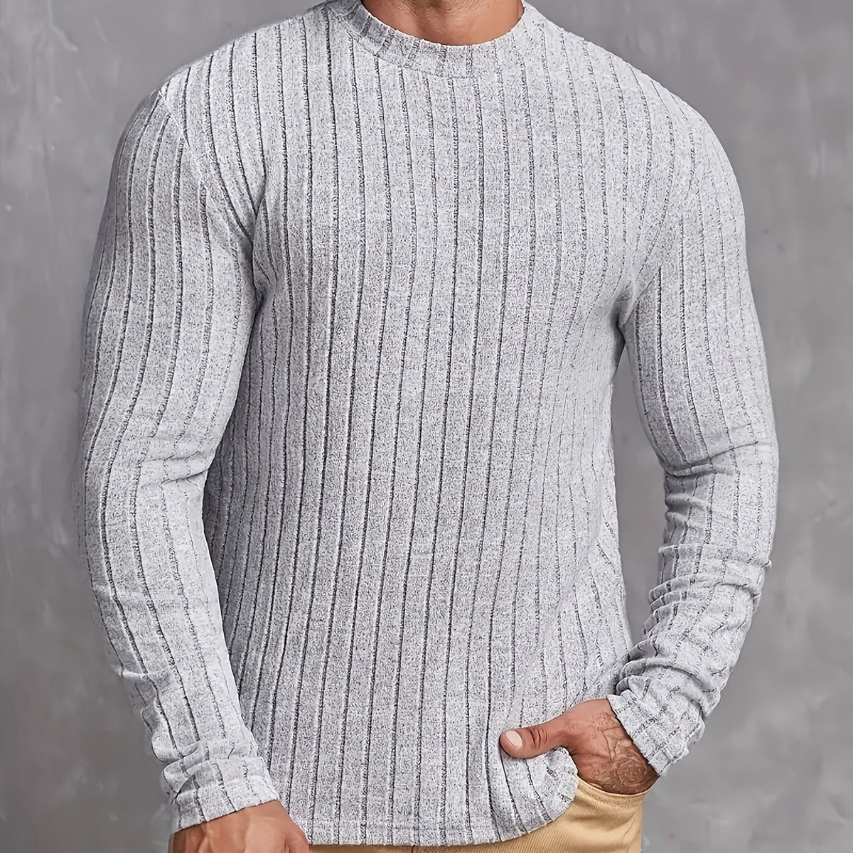 Longline sartorial sweater - Light Gray