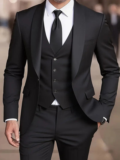 Poised chic contemporary suit - Black