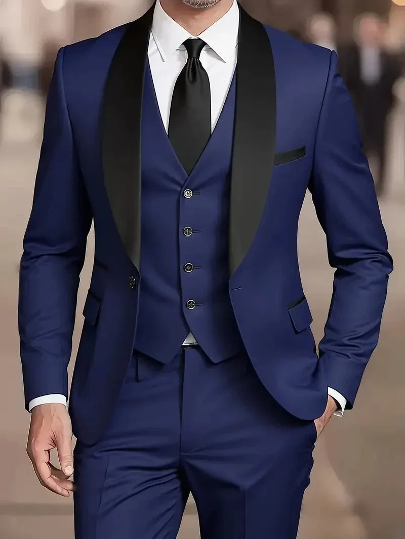 Poised chic contemporary suit - Navy Blue