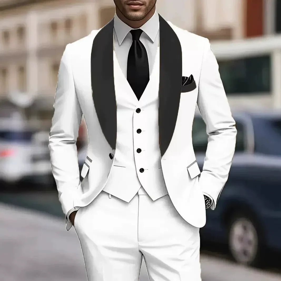 Poised chic contemporary suit - White