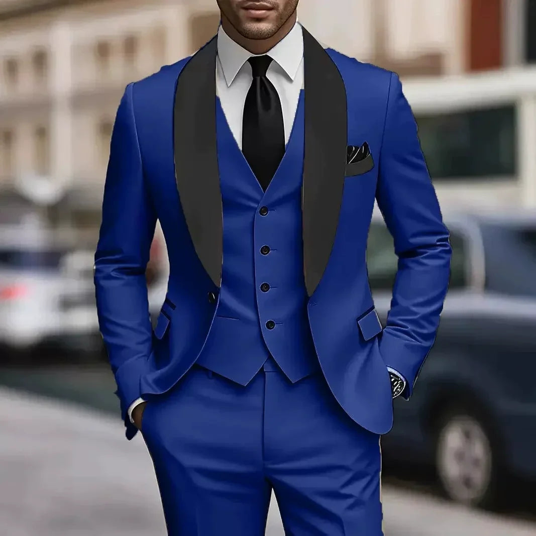 Poised chic contemporary suit - Royal Blue