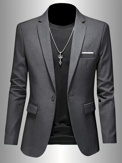Slim-fit draped sleek suit - Gray