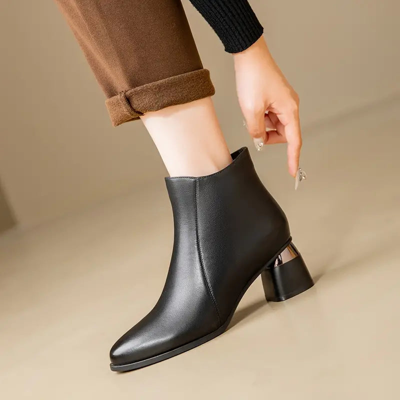Women's tailored ankle boots - Black