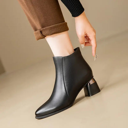 Women's tailored ankle boots - Black