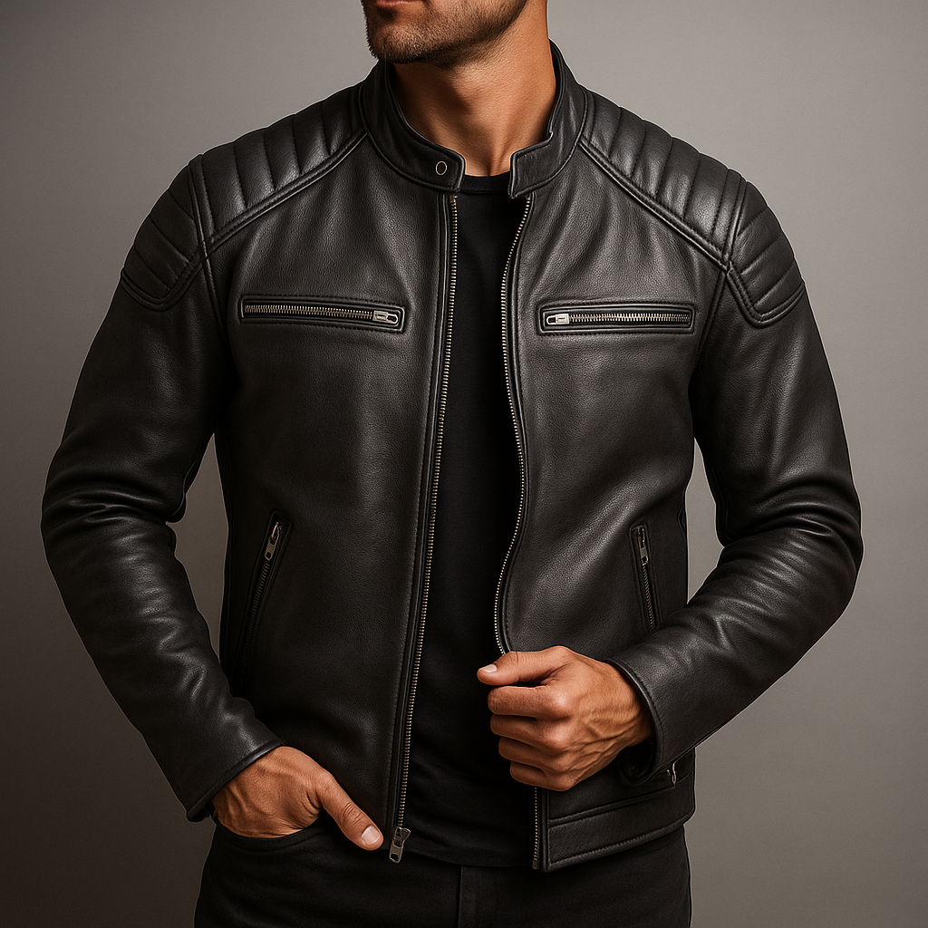Men's Sleek Zip-Up Coat