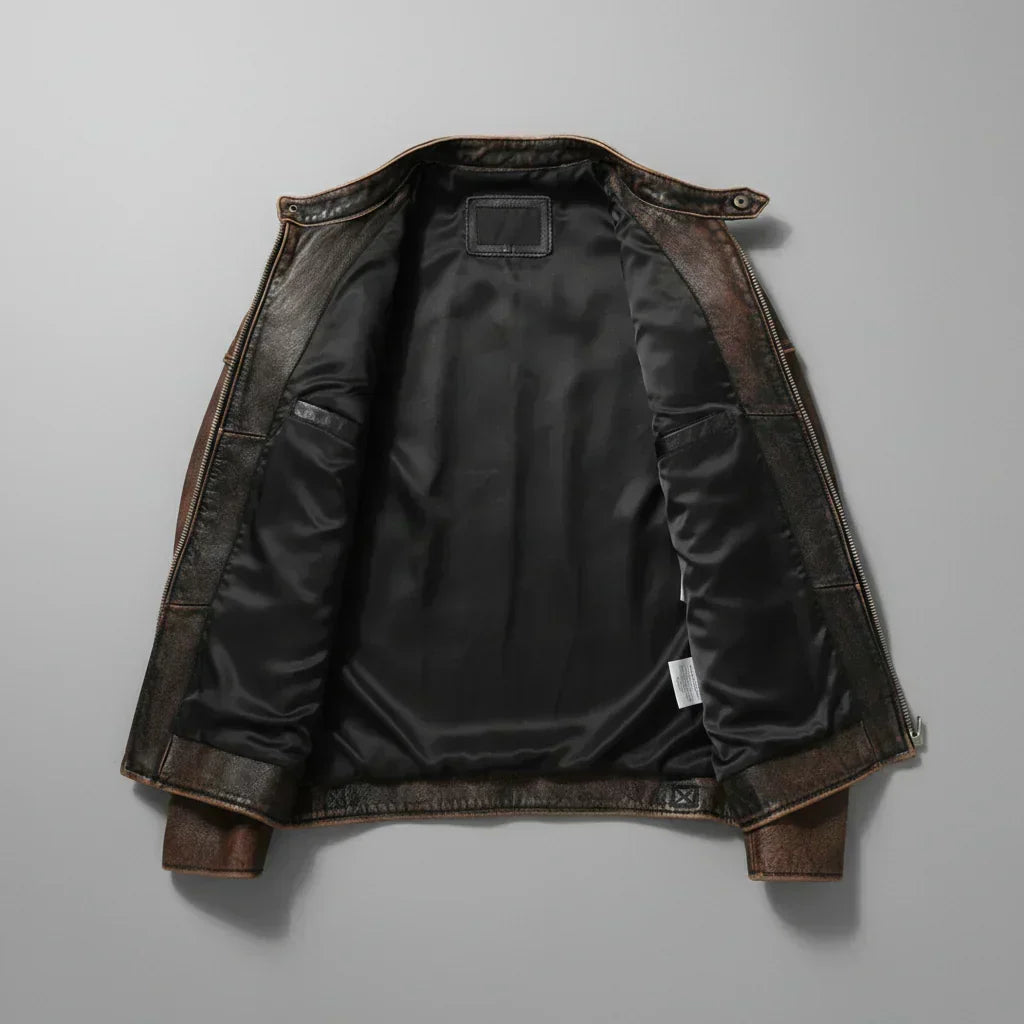 Men's Sleek Zip-Up Coat