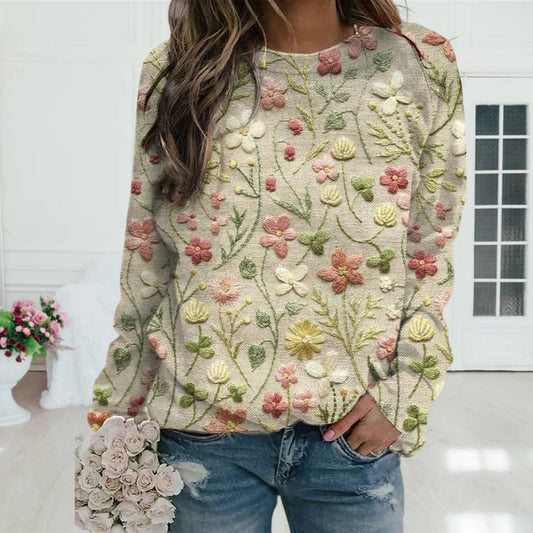 Women's Floral Print Sweater