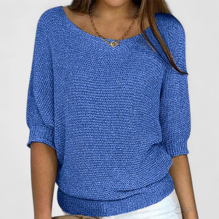 Women's Soft Knit Sweater – Blue