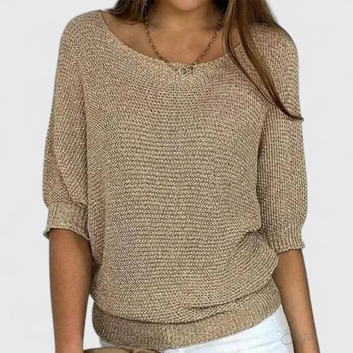 Women's Soft Knit Sweater – Beige
