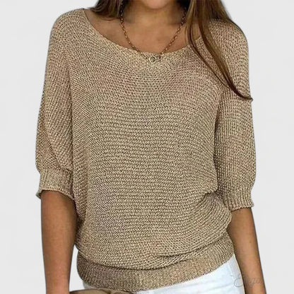 Women's Soft Knit Sweater – Beige