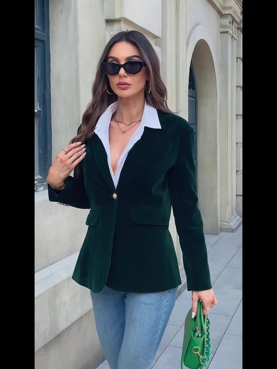 Women's Velvet Blazer Vest