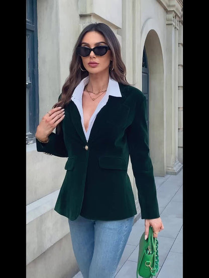 Women's Velvet Blazer Vest